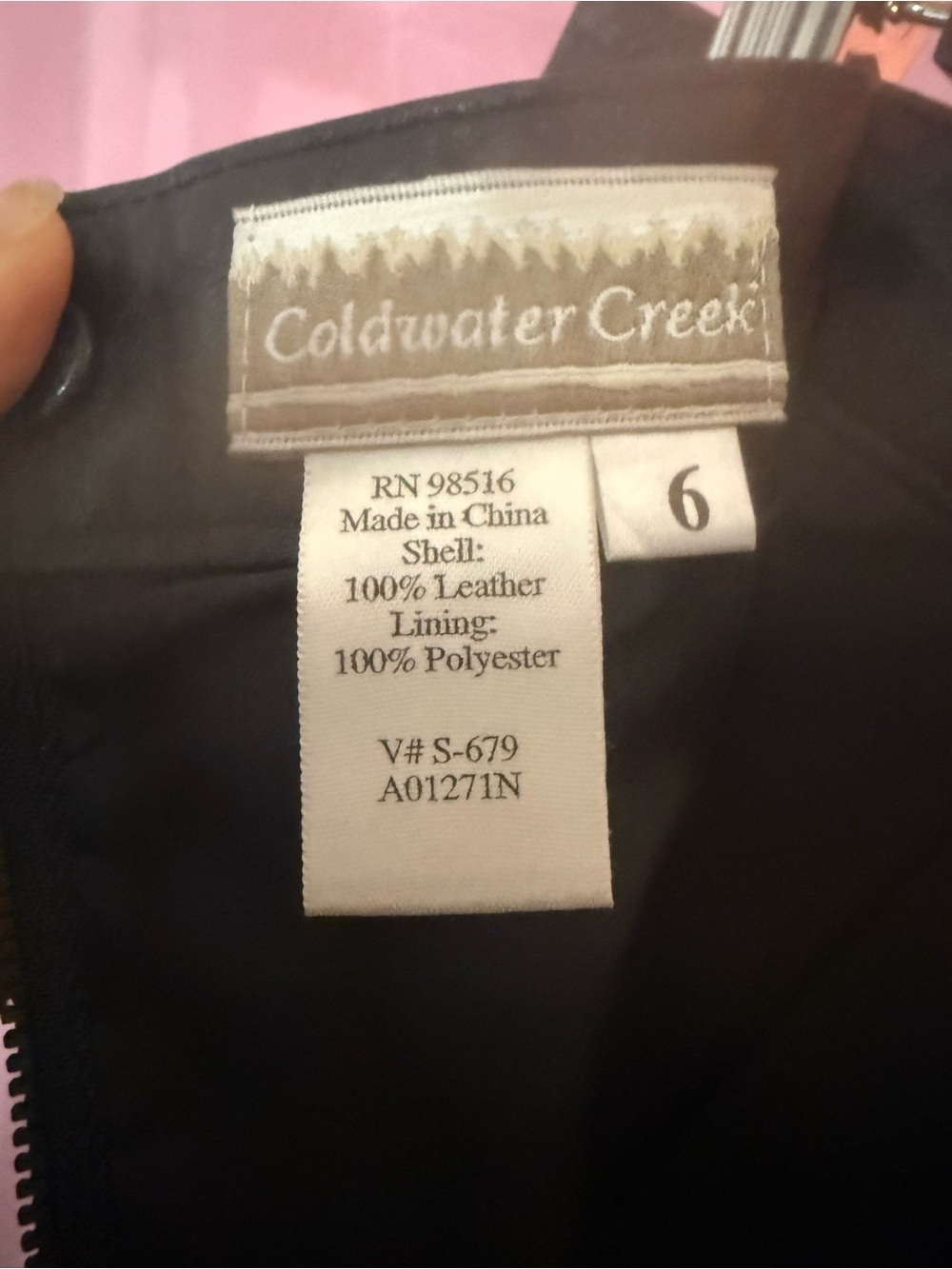 Coldwater Creek Black Leather Pencil Skirt 100% Leather - Picture 3 of 3